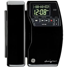 GE 27909FE1 Dect 6.0 Cordless High-Gloss Designer Phone with Digital Answering System and CID (Black)