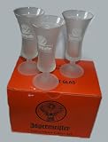 6 original Jägermeister Gläser 0.02l satiniert - Das Original-Standardglas!
