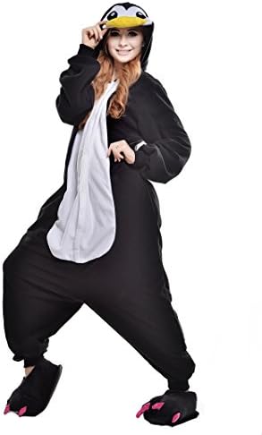 NEWCOAPLAY Unisex Onesies Pajamas Kigurumi Cosplay Sleepsuit Costume (M, Penguin)