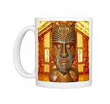 Maori statue with Moko facial tattoo Photo Mugs