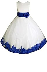 Girls Tea Length Flower-Girl Dress/Party Dress/Wedding Dress 