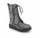 Rocket Dog BLENDZPP Black PU Python 9 Eye Platform Boots