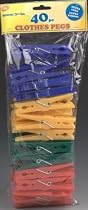 Jumbo Plastic Clothes Pegs 40/Pk