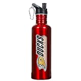 Anaheim Mighty Ducks NHL 26Oz Stainless Steel Water Bottle With Pop-Up Spout