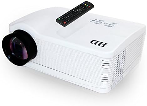 CASSIEDRRAM 3d LED Multimedia Hd 4500 Lumen Projector 1080p Native 1280*768 Contrast Ratio 2000: 1(white)