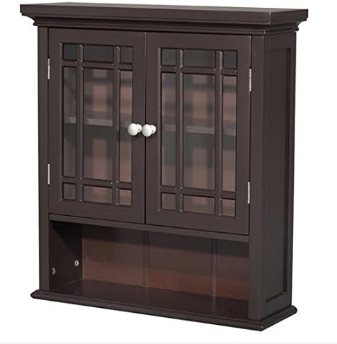 Stripe 2 Door Wall Cabinet Storage Furniture Shelf