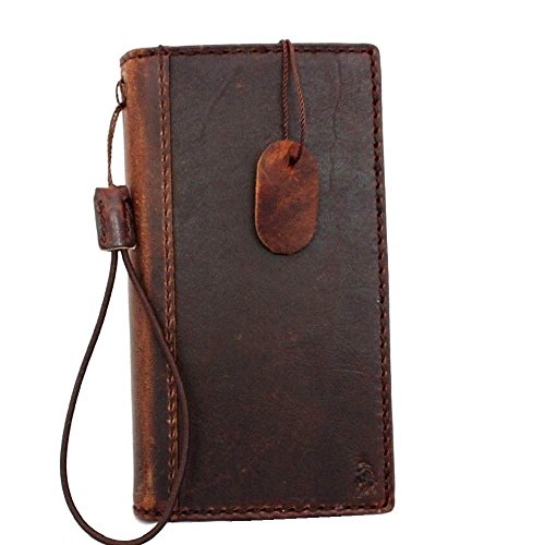 Genuine real leather case for iphone 5s 5 book wallet c…