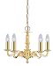 Seville Polished Brass 5 Light Pendant 5 X 60 Watt Lamps E14