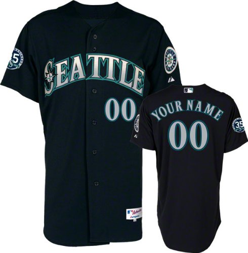 Seattle Mariners Jersey: Personalized Alternate Navy Authentic Jersey with 35th Anniversary Patch