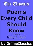 Poems Every Child Should Know by Various and Mary Burt ... with BONUS poem - The Christmas Budget Grinch