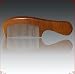 TM-1-1 - Peach Comb with Handle (6 Inches) - one piece wood - Large High Quality All Natural