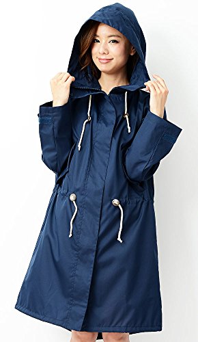 (ディーループ)D-LOOP おしゃれ 撥水加工 フード付き フィールド ミリタリー モッズ レインコート レインウエア 自転車 雨用 121174