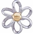 Two Tone Floral Slide Pendant