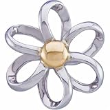 Two Tone Gold Floral Slide Pendant