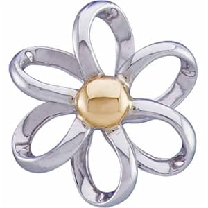 Two Tone Floral Slide Pendant