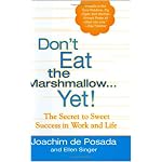 Don't Eat The Marshmallow...Yet!: The Secret to Sweet Success in Work and Life book cover