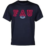 NCAA Florida Atlantic University Owls Wordmark Logo T-Shirt - Navy Blue