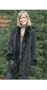 Women's Dora Reversible Cashmere Coat with Opossum Fur Trim, BLACK/COGNAC, Size XSMALL (0/2)