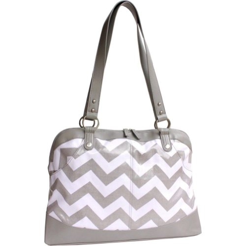 Kailo Chic Laptop Satchel (Gray Chevron)