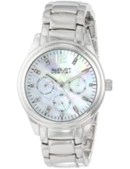 August Steiner Womens AS8076SS Analog Display Japanese Quartz Silver Watch