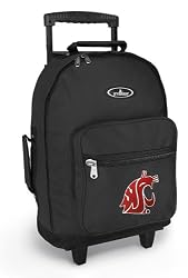 Washington State University Rolling Backpack WSU Cougars - Wheeled Travel or School Carry-On Travel Bags with Wheels - Best Quality-