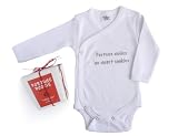 Cool Bamboo Unisex Baby Gift Boxed Fortune Rookie Kimono Style Long Sleeve Bodysuit White 0 - 6 Months