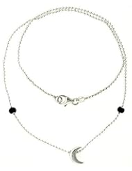 Sterling Silver Bracelet with a Moon Slide 7"