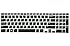 Silicone Laptop Keyboard Cover Skin Protector for Dell Inspiron New 15R N5110 M5110 M511R Us Layout (Black Semitransparent)