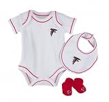 Atlanta Falcons Newborn 3-Piece Team Bodysuit, Booties and Bib Set