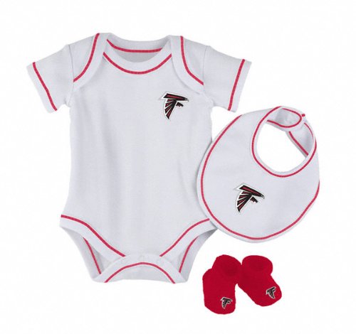 Atlanta Falcons Newborn 3-Piece Team Bodysuit, Booties and Bib Set