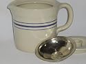 Grease Jar with Blue Stripes