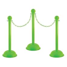 Mr. Chain Plastic Stanchion Kit with 30' of Chain and C-Hooks (Packs of 4)