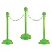 Mr. Chain Plastic Stanchion Kit with 30' of Chain and C-Hooks (Packs of 4)