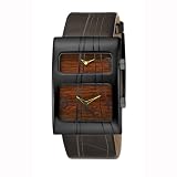 PUMA Unisex PU101601001 Dual Black and Wood Grain Dial Watch