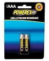 Powerex AAA HEAVY-DUTY 1000mAh Rechargeable NiMH Batteries - 2 Batteries Per Pack