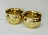 Assorted Designed Embossed Brass Planter - Prices Are Per Planter