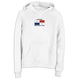 SWEATSHIRT WOMAN WHITE ELEGANT FLAG " BOCAS DEL TORO " PANAMA Small