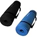 Premium 1/2-Inch Extra Thick w/ 68 x 24-Inch High Density Durable Close-foam Tech. Exercise Yoga Mat w/ Carry Strap - Best Quality - Lowest Promotional Price (Black or Blue)