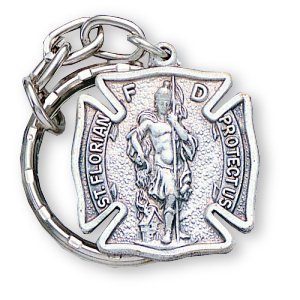 Pewter St Florian Key Chain