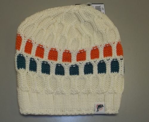 Miami Dolphins Cuffless Knit Hat By Reebok - Womens