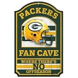 Green Bay Packers Fan Cave Wood Sign