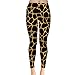 CowCow Womens Brown A Brown And Yellow Giraffe Spotted Repeatable Leggings