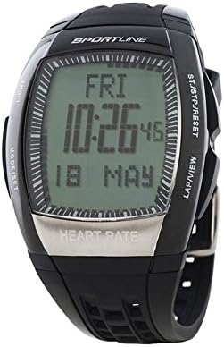 Sportline Solo 965 Pedometer Heart Rate Monitor Watch Sports Counter Walking Men