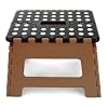 Kikkerland EZ Fold Short Step Stool, Brown