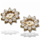 14K Yellow Gold Diamond Earring Jacket 0.652 CT
