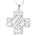 Sterling Silver Open Design Cross Pendant