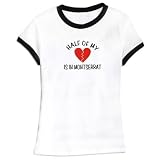 T-Shirt Ringer Woman White  Half Of My Montserrat  Country
