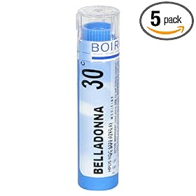 Boiron Homeopathic Medicine Belladonna, 30C Pellets, 80-Count Tubes (Pack of 5)