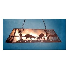 LAMPS BEAUTIFUL Rustic Lodge Deer Bucks Billiards Pool Table Light by Meyda... by Meyda
