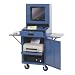 Edsal CSC6625BU 24-1/2-Inch Wide by 22-1/2-Inch Deep by 62-3/4-Inch High Mobile LCD Monitor Computer Cabinet, Blue